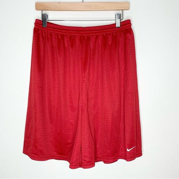 Nike Red Mesh Basketball Athleisure Y2K Shorts L - Picture 1 of 8